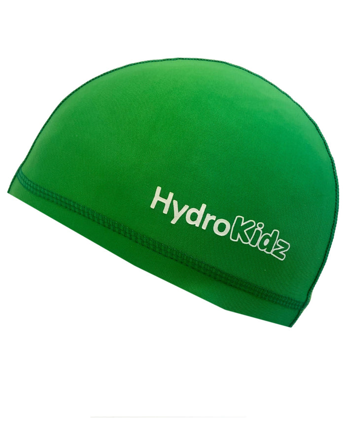 HydroKidz Children’s Lycra Fabric Swim Cap - Green - Swimming Caps