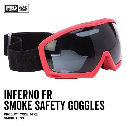 Inferno FR Goggle / Red Frame Smoke Lens