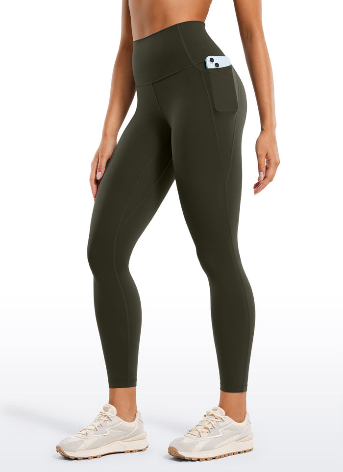 CRZ YOGA Women's Yoga Lounge High Rise Butterluxe Pocket Leggings 25'' Deep Purple