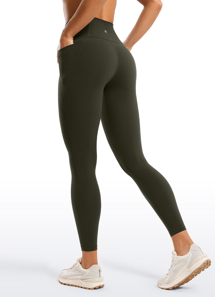 CRZ YOGA Women's Yoga Lounge High Rise Butterluxe Pocket Leggings 25'' Deep Purple