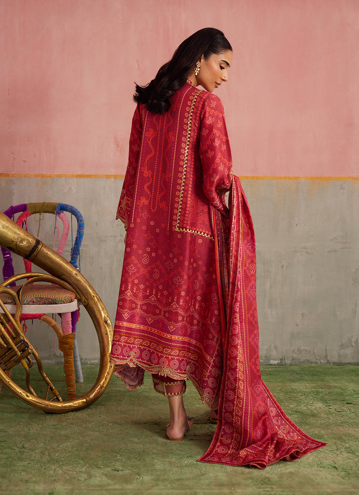 Inuki Maroon Shirt And Dupatta