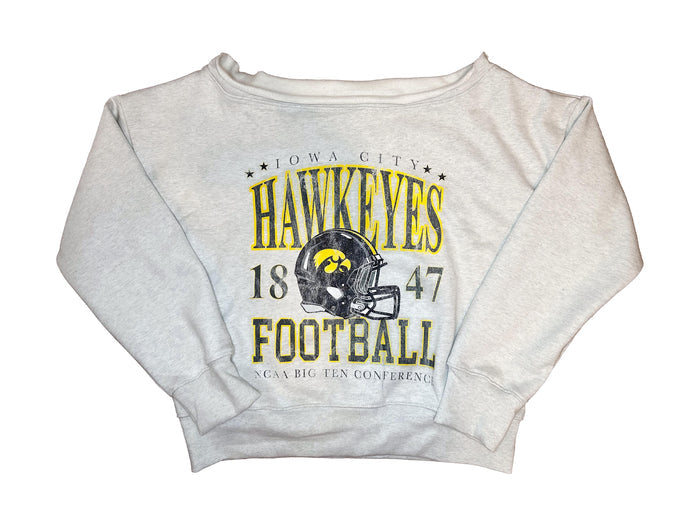 Iowa Football Off Shoulder Crew