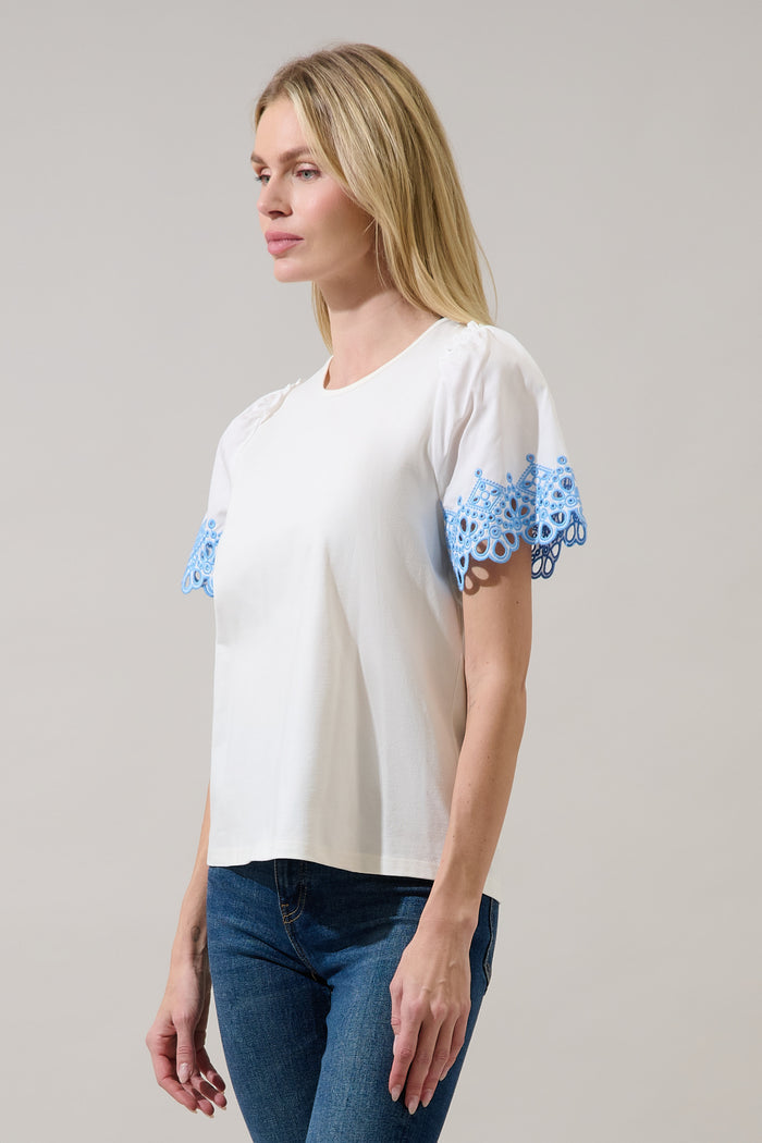 Jainy Embroidered Knit Top