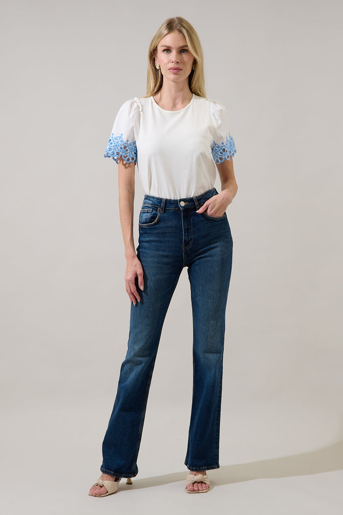 Jainy Embroidered Knit Top