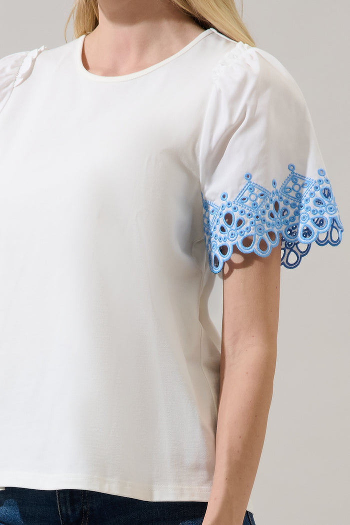 Jainy Embroidered Knit Top
