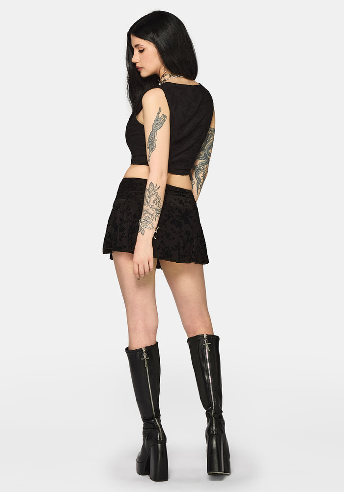 Katie Flocked Mini Skort