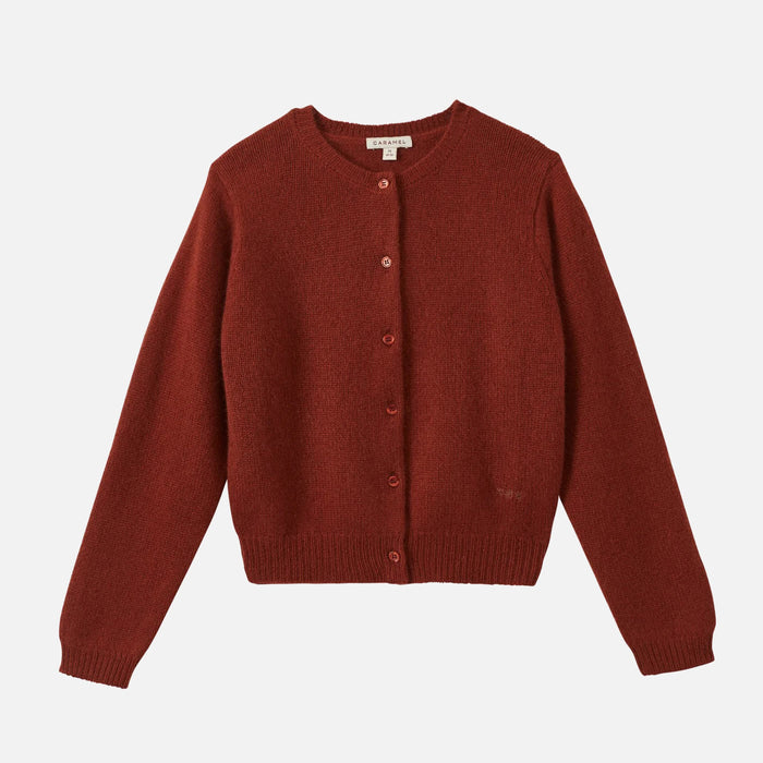 Kids Cashmere Rosa Cardigan - Cinnamon