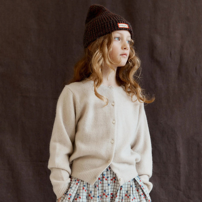 Kids Cashmere Rosa Cardigan - Ecru