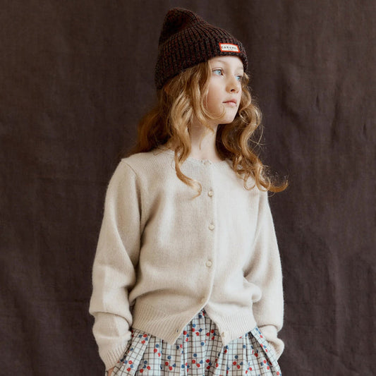 Kids Cashmere Rosa Cardigan - Ecru