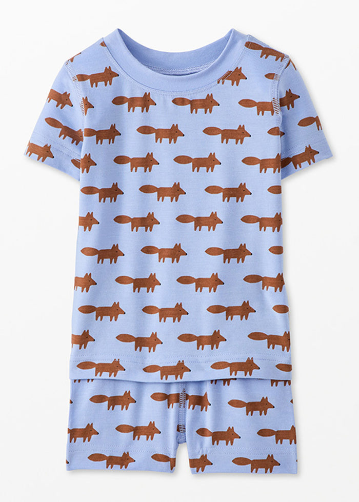 Kids Short John Pajama Set In HannaSoft™ - Foxy