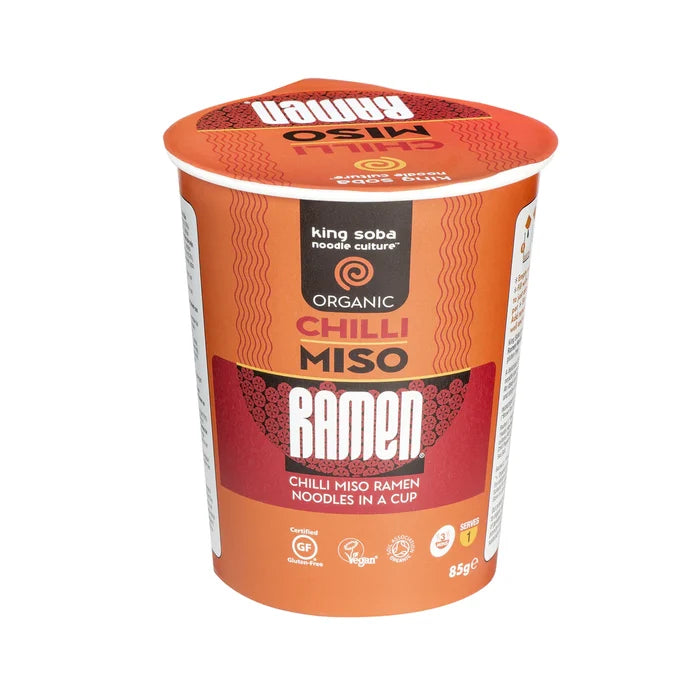 King Soba Organic Chilli Miso Ramen Cup 85g
