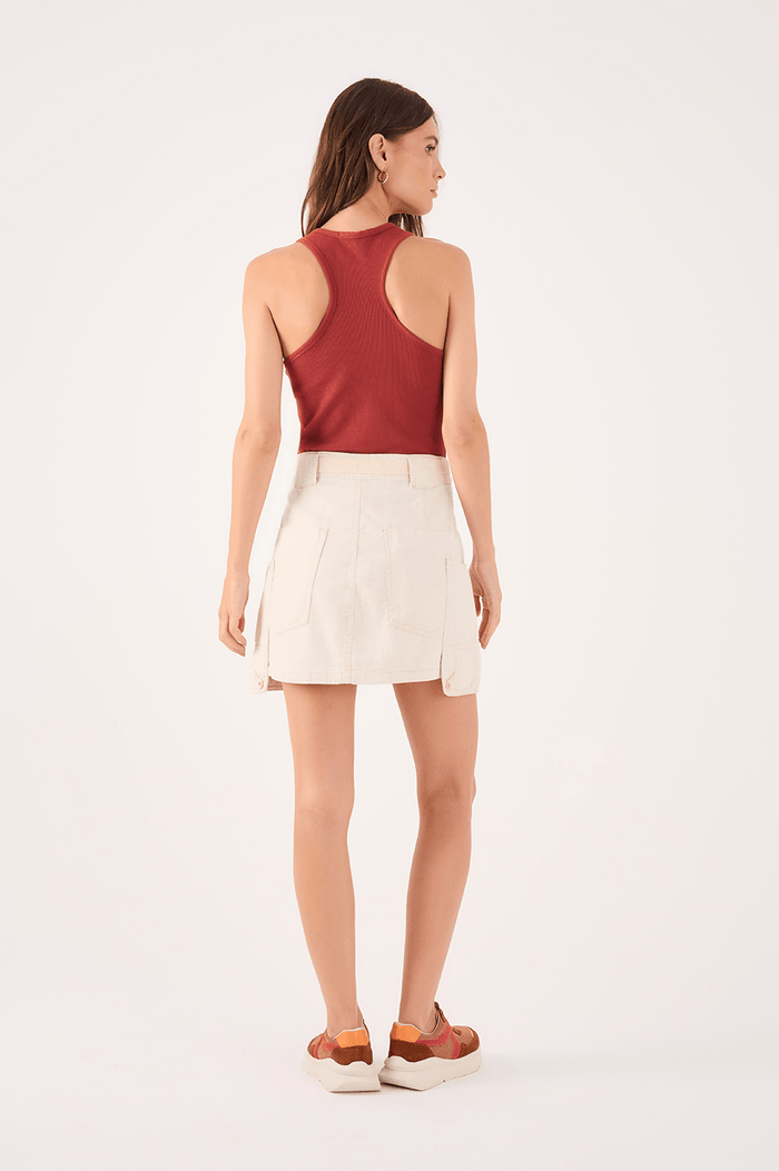 Linen Twill Belted Skirt_5