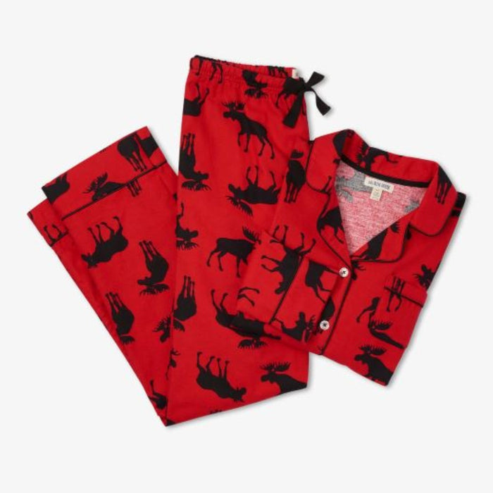 LITTLE BLUE HOUSE Flannel PJ Set - Moose