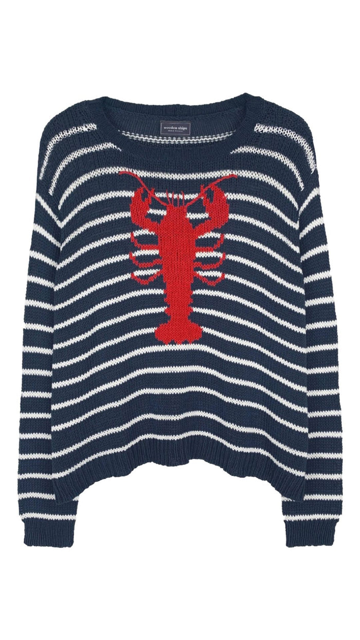 Lobster Stripe Crew-Sweaters-Uniquities