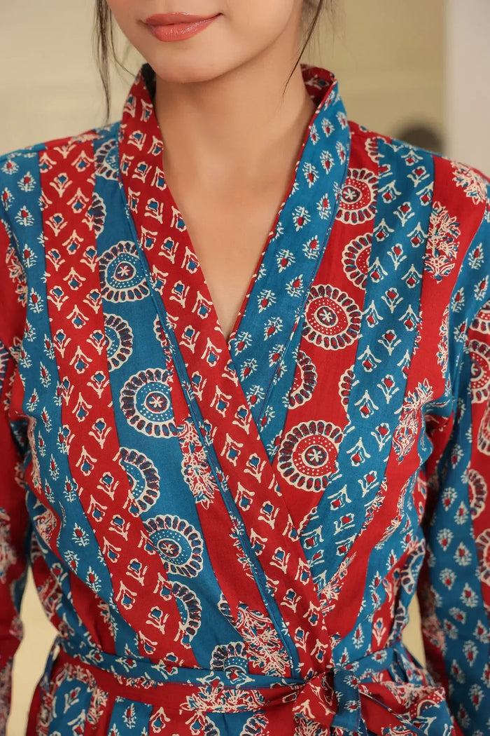 Luxe Lair Blue Cotton Robe