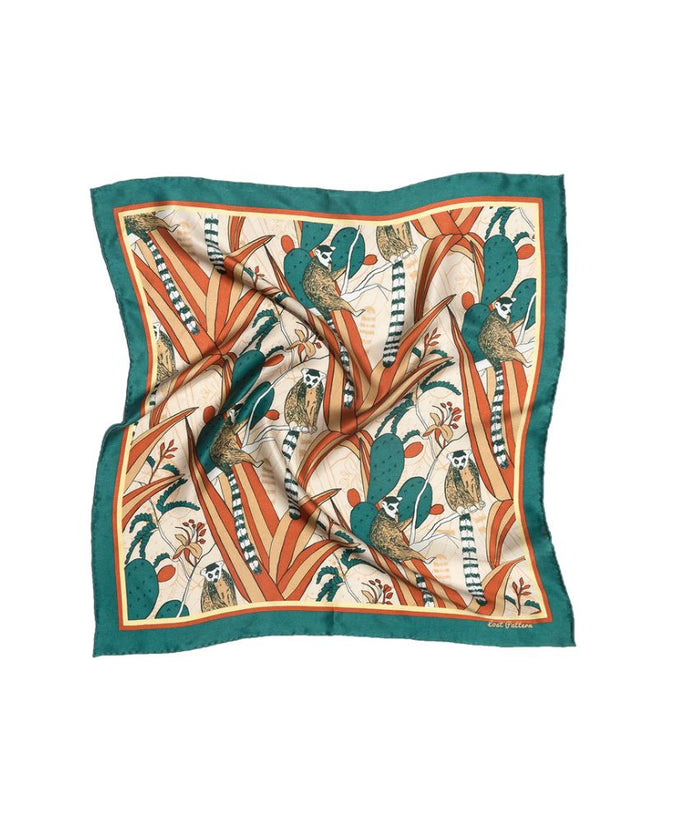 Madagascar Green Silk Bandana-Accessories-Uniquities