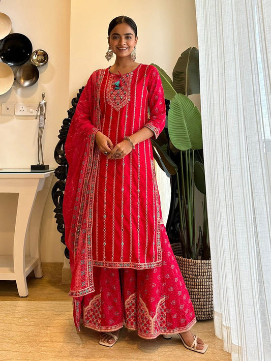Magenta Mesmerising Gharara Set