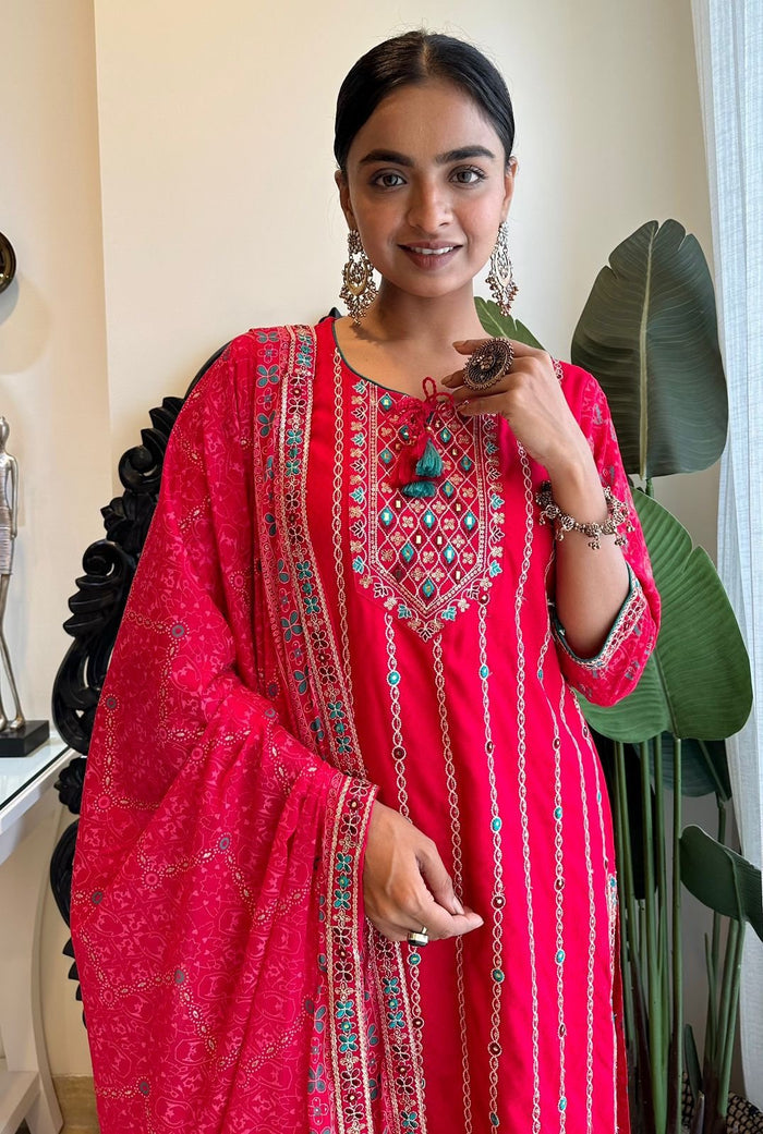 Magenta Mesmerising Gharara Set