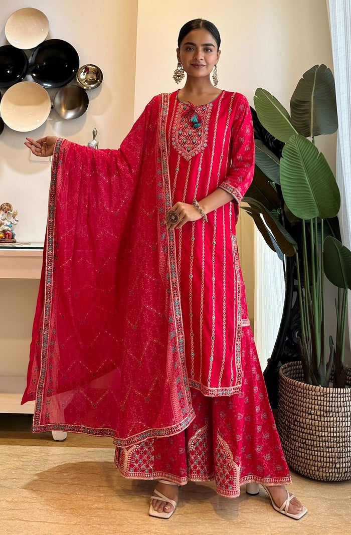 Magenta Mesmerising Gharara Set