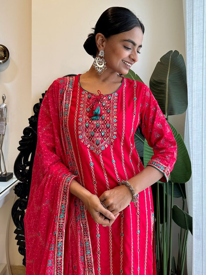 Magenta Mesmerising Gharara Set