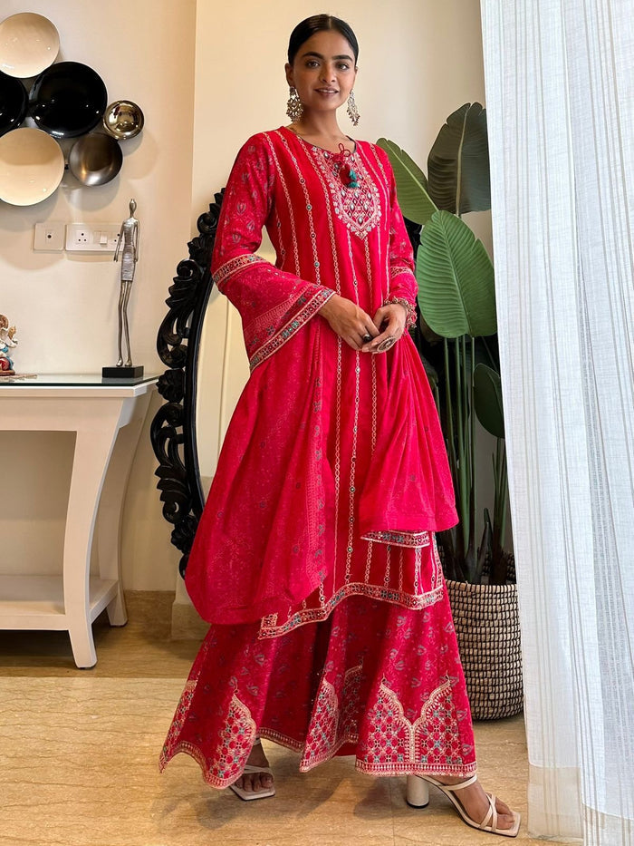 Magenta Mesmerising Gharara Set