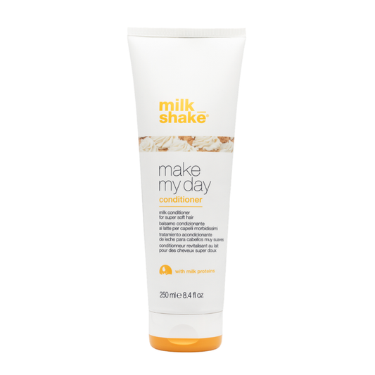 Tube of 'milk_shake' conditioner on a white background