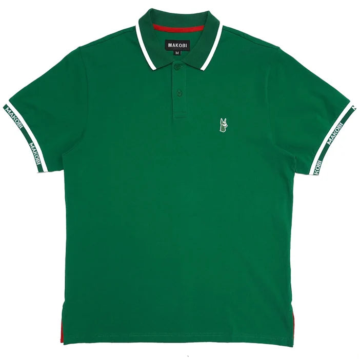 MAKOBI "ESSENTIAL" POLO TEE - M365 - GREEN