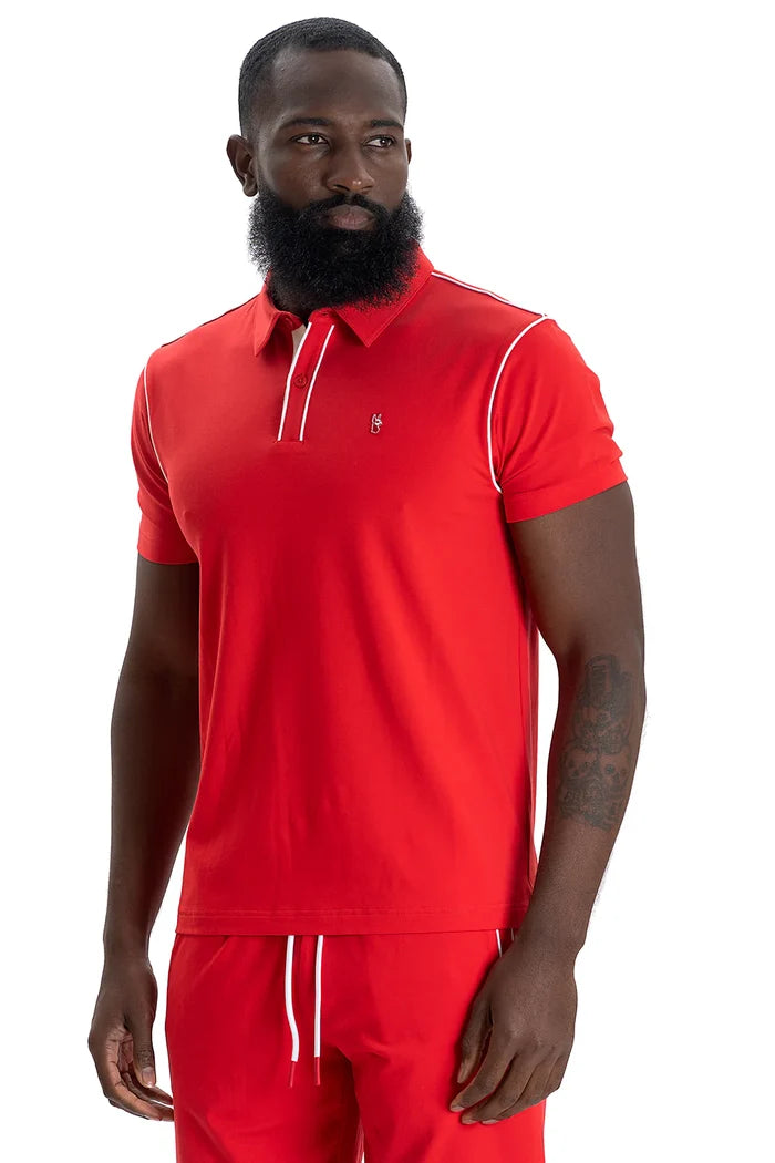 MAKOBI RICCI CORE POLO TEE - M344 - RED