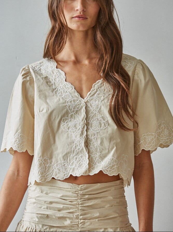Marilyn Embroidered Top-Tops/Blouses-Uniquities