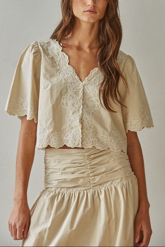 Marilyn Embroidered Top-Tops/Blouses-Uniquities