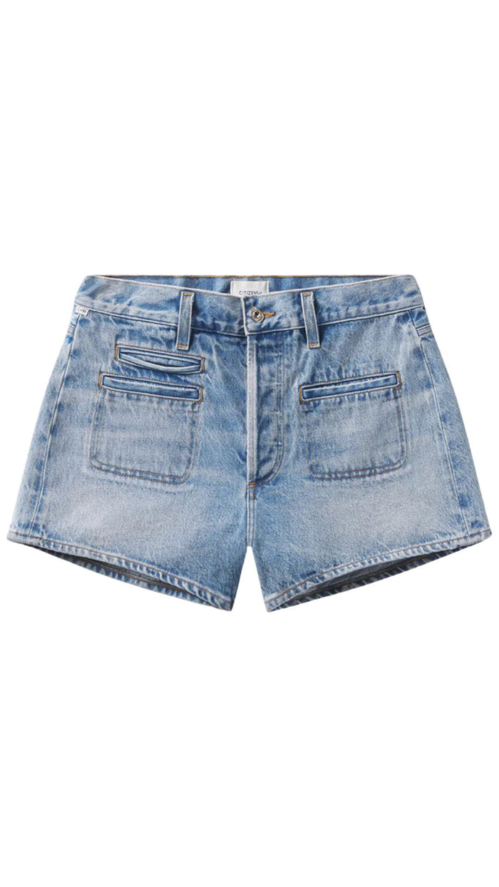 Marlow Welt Pocket Short-Denim-Uniquities