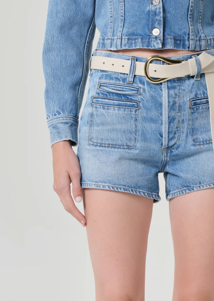 Marlow Welt Pocket Short-Denim-Uniquities