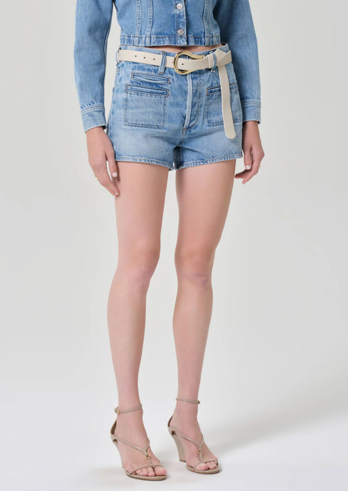 Marlow Welt Pocket Short-Denim-Uniquities