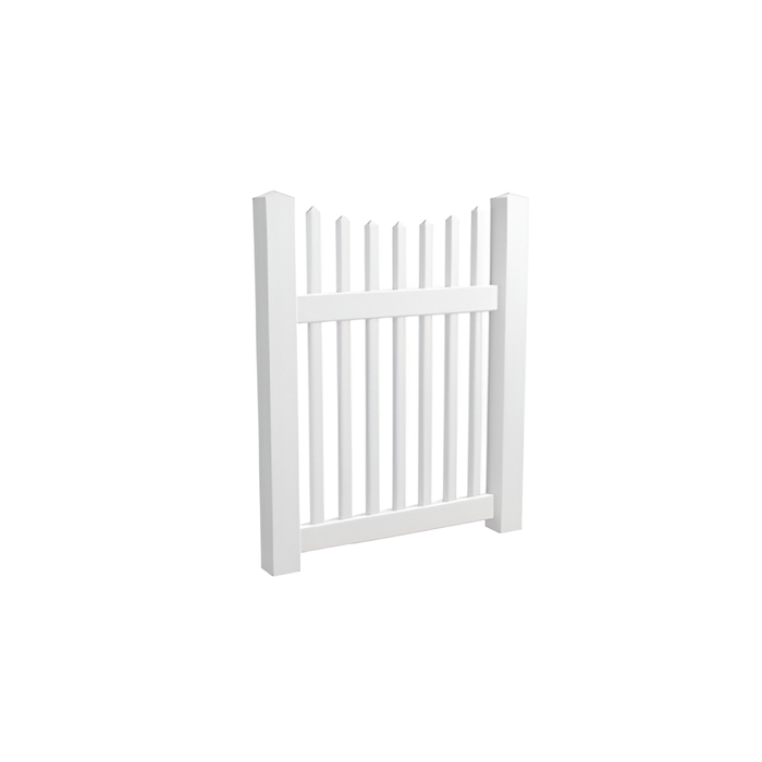Oxworks Melville PVC Picket Gate - UV Stabilised PVC - 1000 x 1200mm - - Image 1