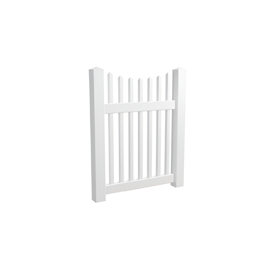 Oxworks Melville PVC Picket Gate - UV Stabilised PVC - 1000 x 1200mm - - Image 1