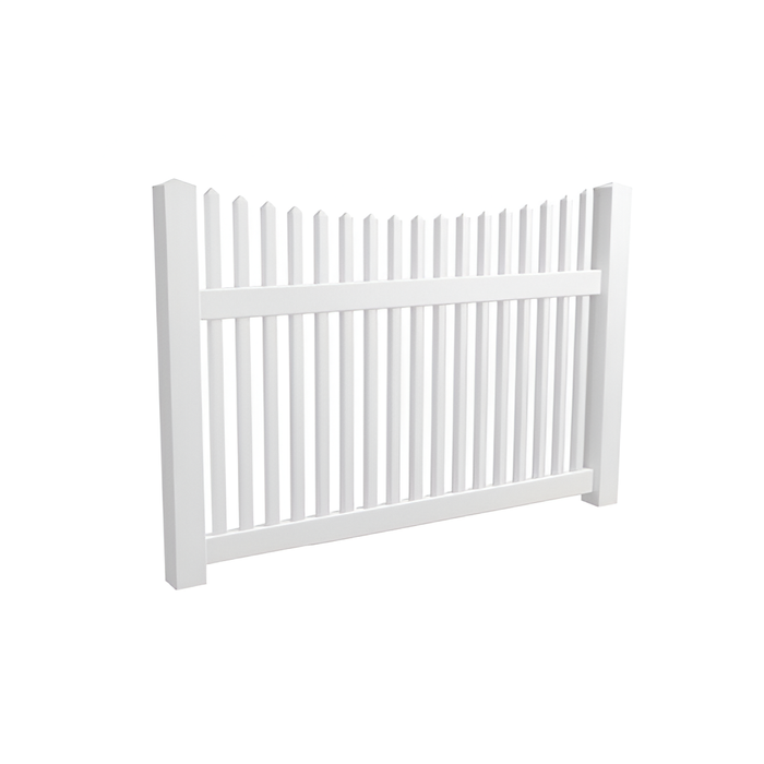Oxworks Melville PVC Picket Gate - UV Stabilised PVC - 1800 x 1200mm - - Image 1