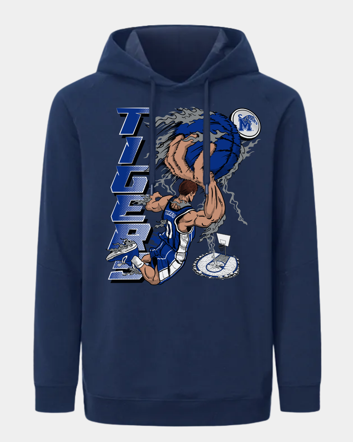 Memphis Slam Dunk Singular Navy Blue Hoodie Front