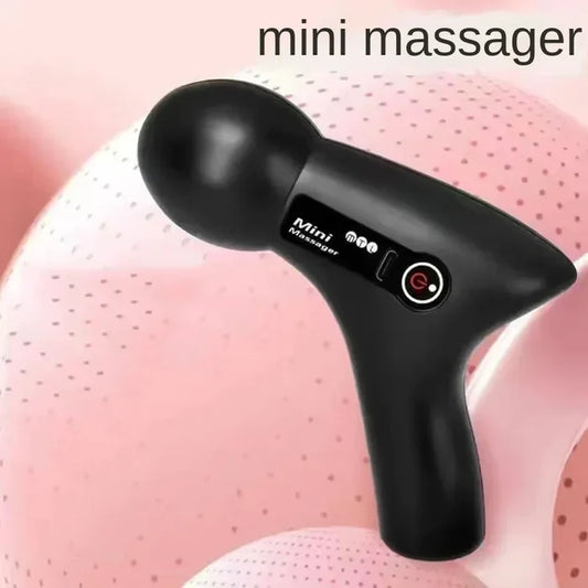 Mini cordless deep-tissue percussion massage gun, hero shot