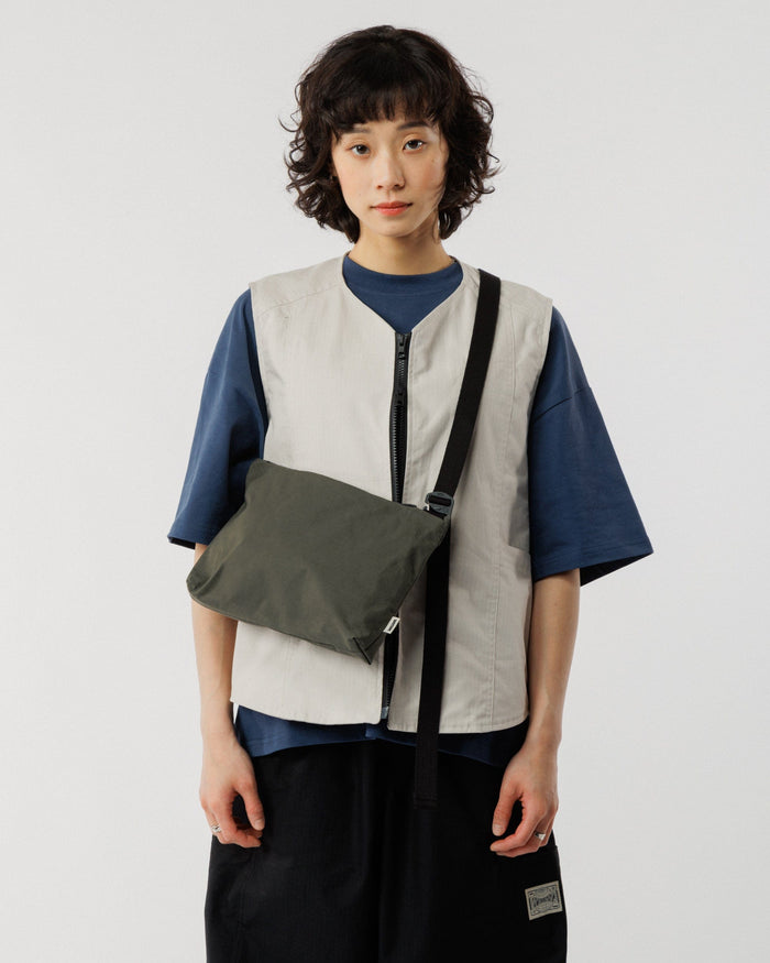 Mini Water Resistant Messenger Bag - Dark Olive