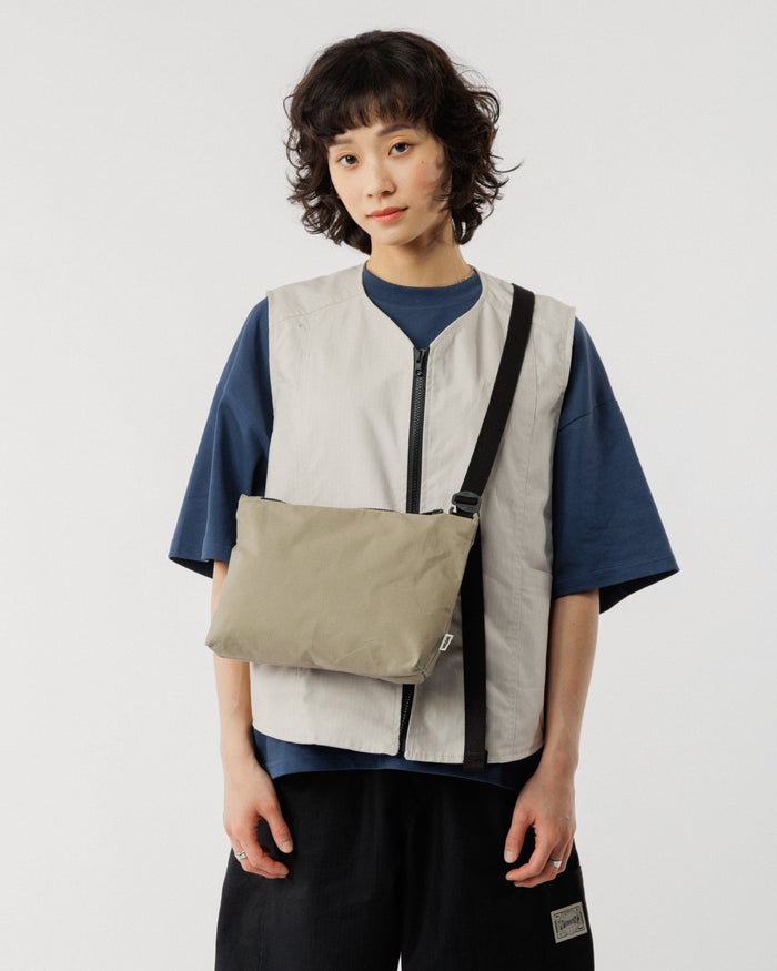 Mini Water Resistant Messenger Bag - Stone