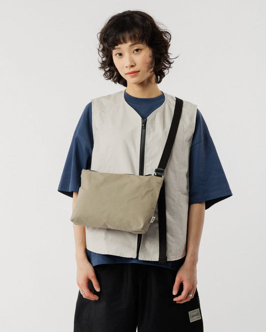 Mini Water Resistant Messenger Bag - Stone