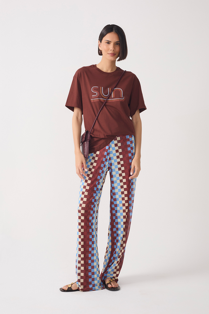 Multicolor Straight-Leg Mesh Pants_2