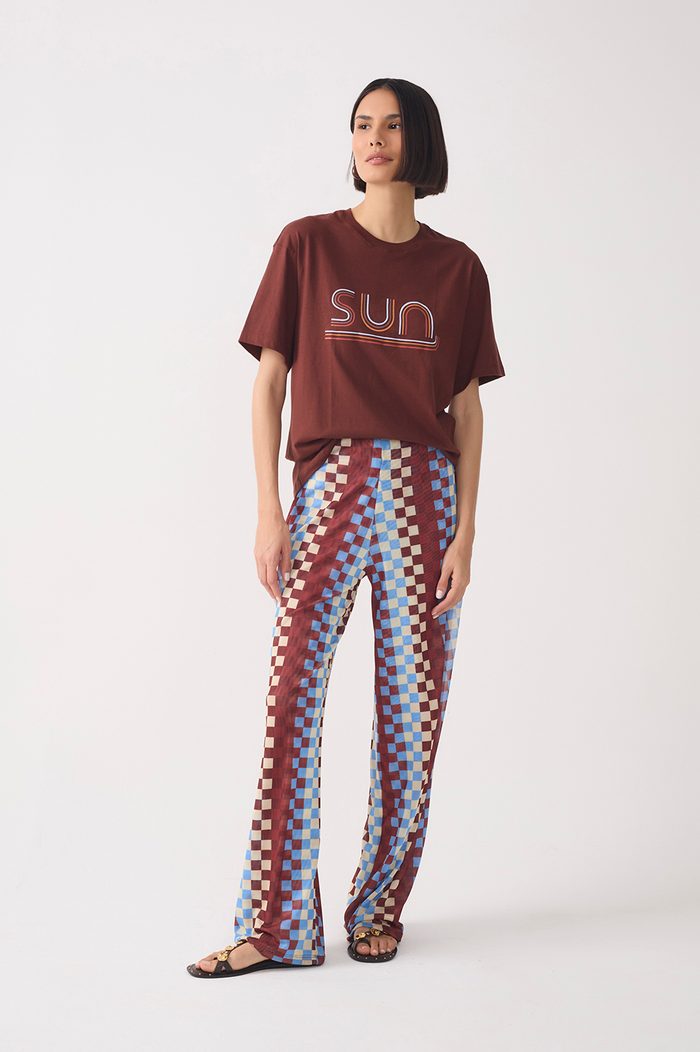 Multicolor Straight-Leg Mesh Pants_3