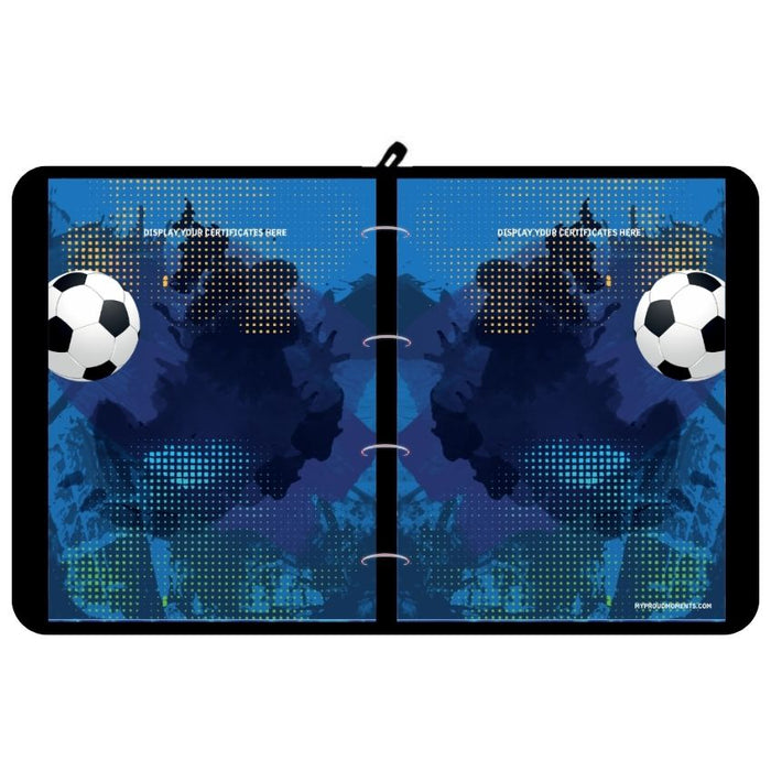 Proud Moments soccer ball world map notebook cover for football medal case