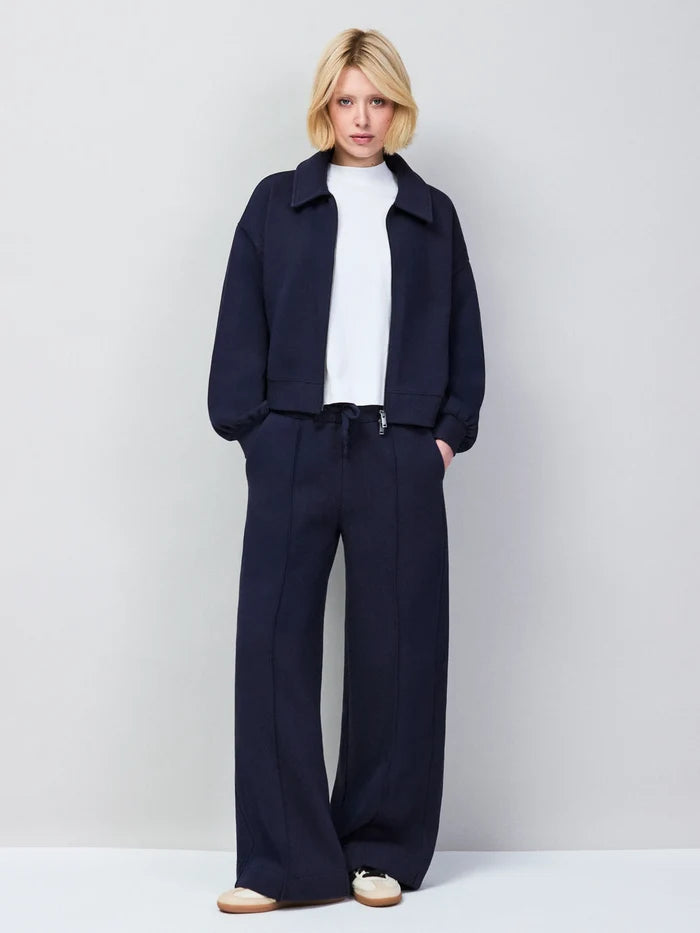 Navy Wide Leg Sweatpants