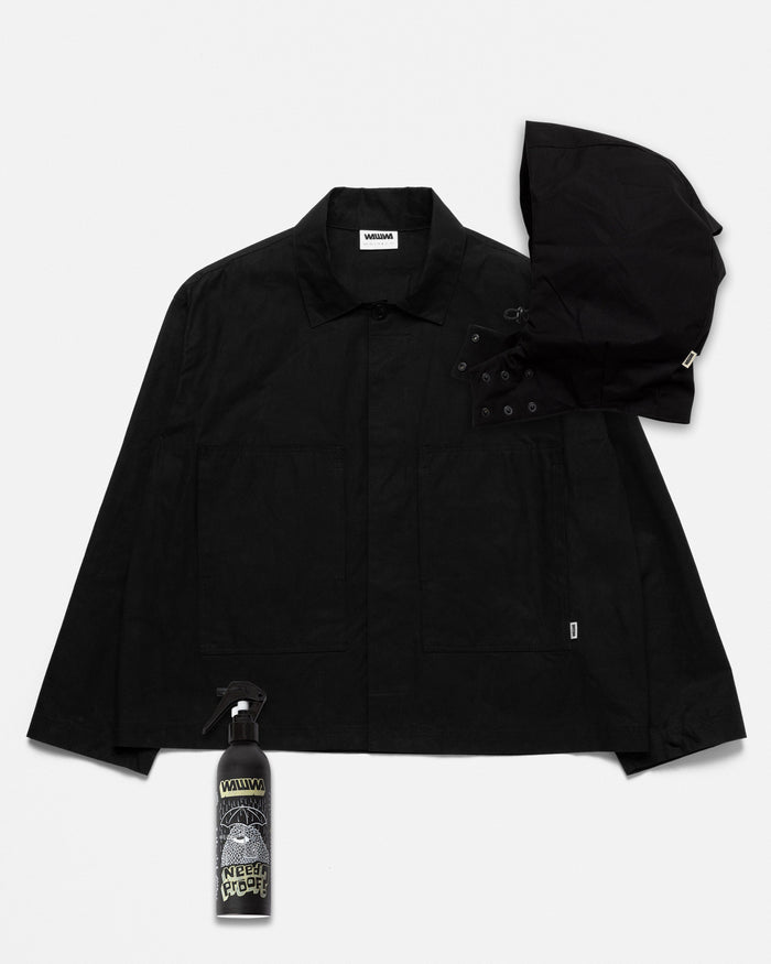 Nell Overshirt & Hood Set - Black