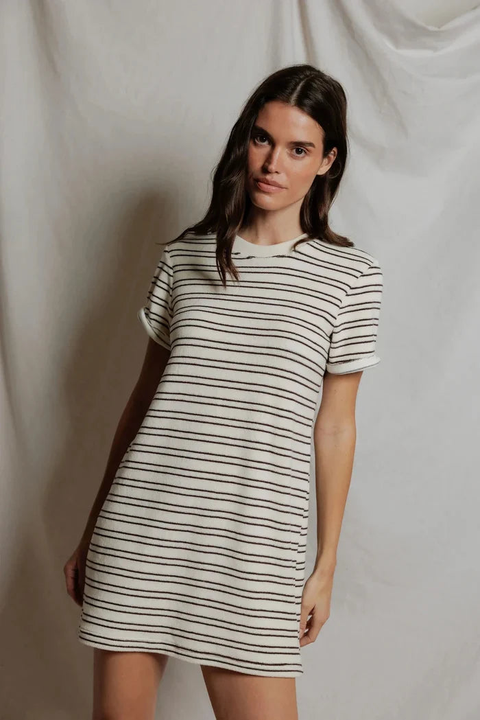 Nella Terry Short Sleeve Dress-Dresses-Uniquities