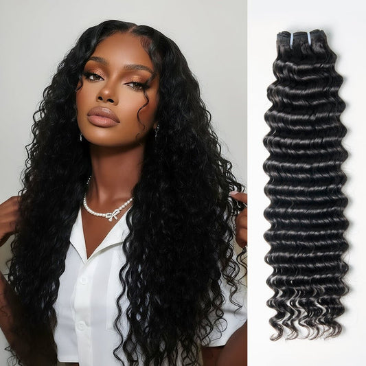 NEWMISS 15A Grade Raw Virgin Burmese Deep Wave Human Hair - 3 Bundles Deal - newmiss hair