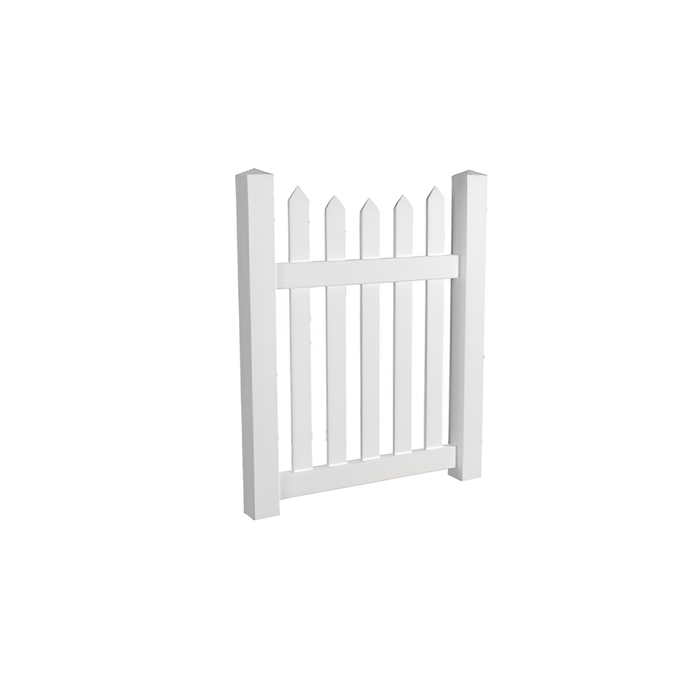Oxworks Newport PVC Picket Gate - UV Stabilised PVC - 1000mm x 1200mm - - Image 1