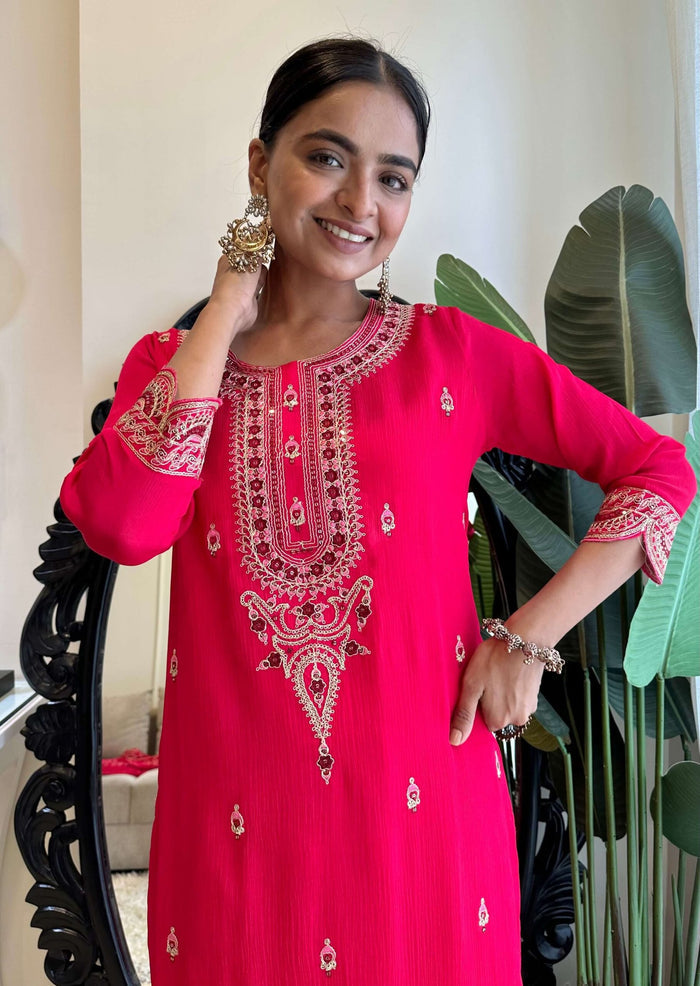 Noor Georgette Set - Pink
